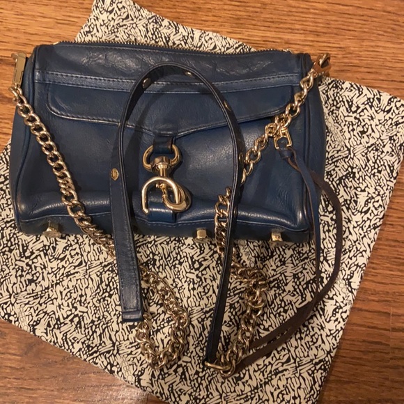 Rebecca Minkoff Mini Mac (navy with gold hardware) - Picture 2 of 6
